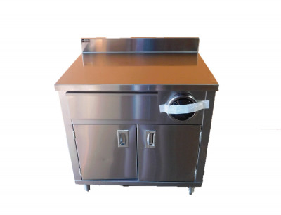 Elkay Custom Stainless Steel Beverage Station w/ Cup Dispenser & Storage