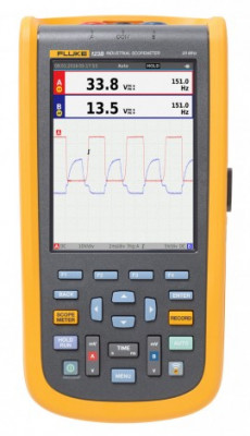 Fluke 123B Industrial ScopeMeter Hand-Held Oscilloscope, 2 Input Channels, 20 MHZ Bandwidth