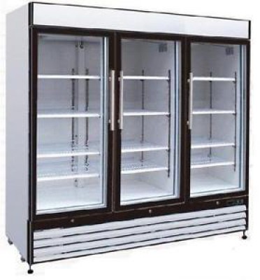 US Refrigeration USBV-72D Glass 3 Door Refrigerator