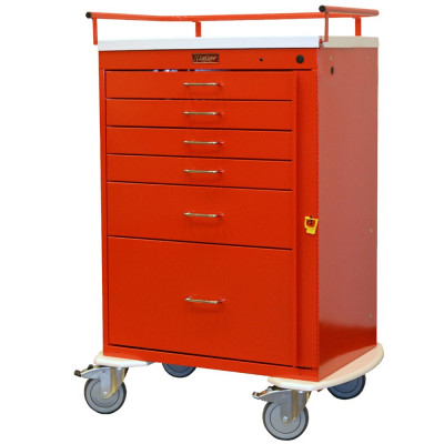 HARLOFF 6400 SIX DRAWER CLASSIC EMERGENCY CART, STANDARD PACKAGE 