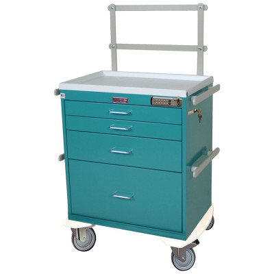 HARLOFF 7351 4 DRAWER CART W/ COMB. PUSHBUTTON LOCK SPECIALTY PACKAGE