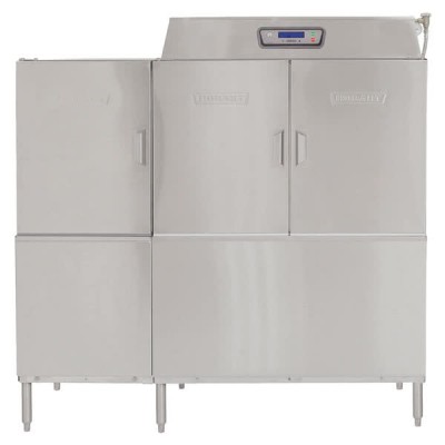 Hobart CLPS66e-1 Conveyor High / Low Temperature Dishwasher with 30 kW Booster Heater and Power Scrapper - Left to Right Operation