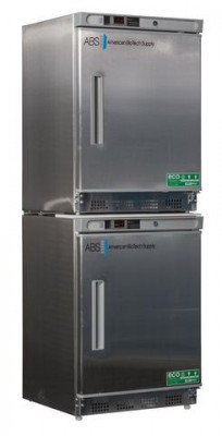 American BioTech Supply Premier Stainless Combination Refrigerator and Freezer (Right Hinge)