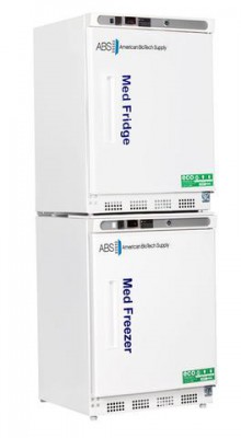 American BioTech Supply Premier Pharmacy Combo Refrigerator and Freezer (9 Cu Ft) (Left Hinge) (Manual Defrost) (Solid Doors)