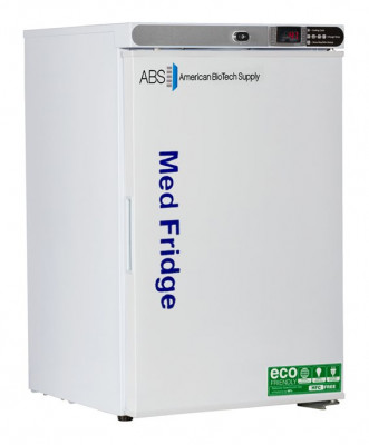 ABS PREMIER PHARMACY/VACCINE UNDERCOUNTER REFRIGERATOR. 4.5 cu Ft. 1 Stainless door; left hinged.