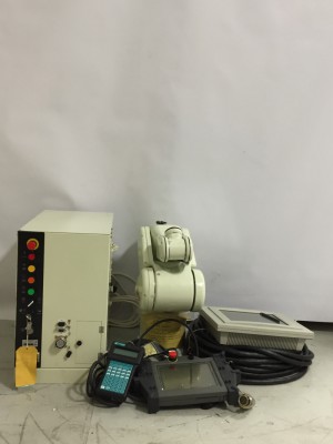 Kawasaki FS002N Robot Arm, Controller C7F-A001, Teach Pendant 40975-1607