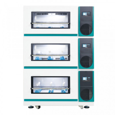 Jeio Tech Stackable ISS Incubated Shaker Floor Model + 10°C 300 RPM Stand With 1 Stacking kit