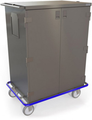 Mac Medical MMCC9 Closed Case Cart W/ 2 Adjustable Shelves, 1 Door - 29.375