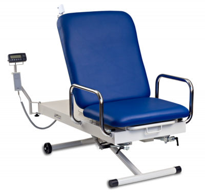 Medical Accessibility Upscale™ Adjustable Height Exam Table W/ Built-In Scale. W/ Cal-133 Material