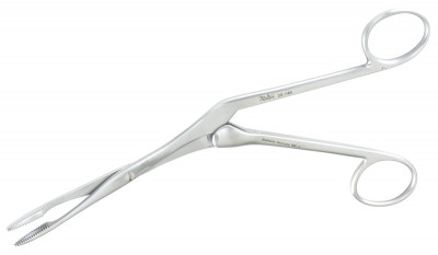 Miltex 20-471 Suction Nasal Forceps, 4MM Angled Jaws, Straight Shaft