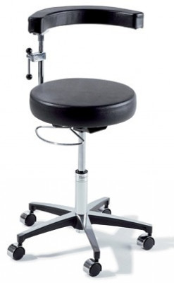 Midmark Ritter 278 Adjustable Foot-Operated Surgeon Stool W/ 5 In. Caster Base