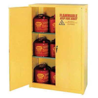 Eagle 1962/6010 Manual 2-Door Flammable Safety Cabinet W/ 60-Gallon Capacity. Manual Closing Style