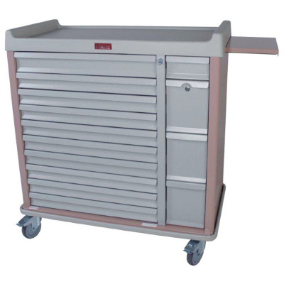 Harloff SL420Box Tall Six Med Box Drawer Cart, 420 Med Box Capacity