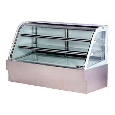 B2 6ft Euro Deli Curved Glass Display With Refrigerated Under Storage