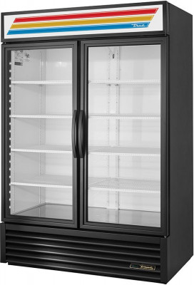 True model GDM-49-HC-TSL01 Two Door Merchandiser Refrigerator