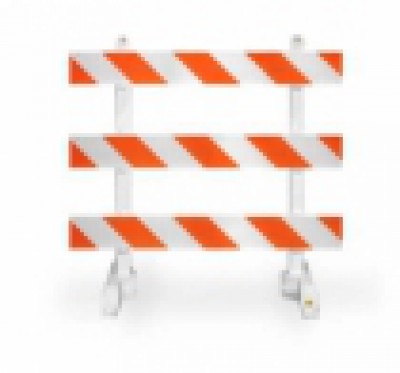 U.S. Barricades Type III Barricade- 4ft Molded Plastic