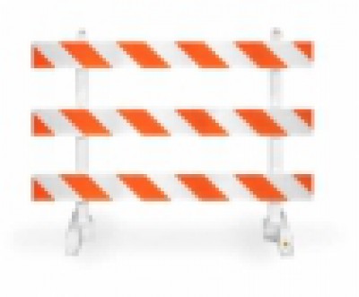 U.S. Barricades Type III Barricade- 8ft Molded Plastic