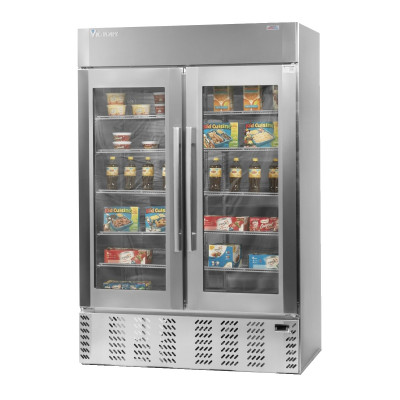Victory model LSR49-1-G-L Two Door Refrigerated Merchandiser