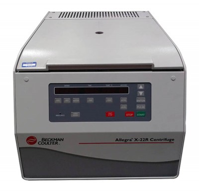 Beckman Coulter Allegra X-22R refrigerated centrifuge with rotor and buckets